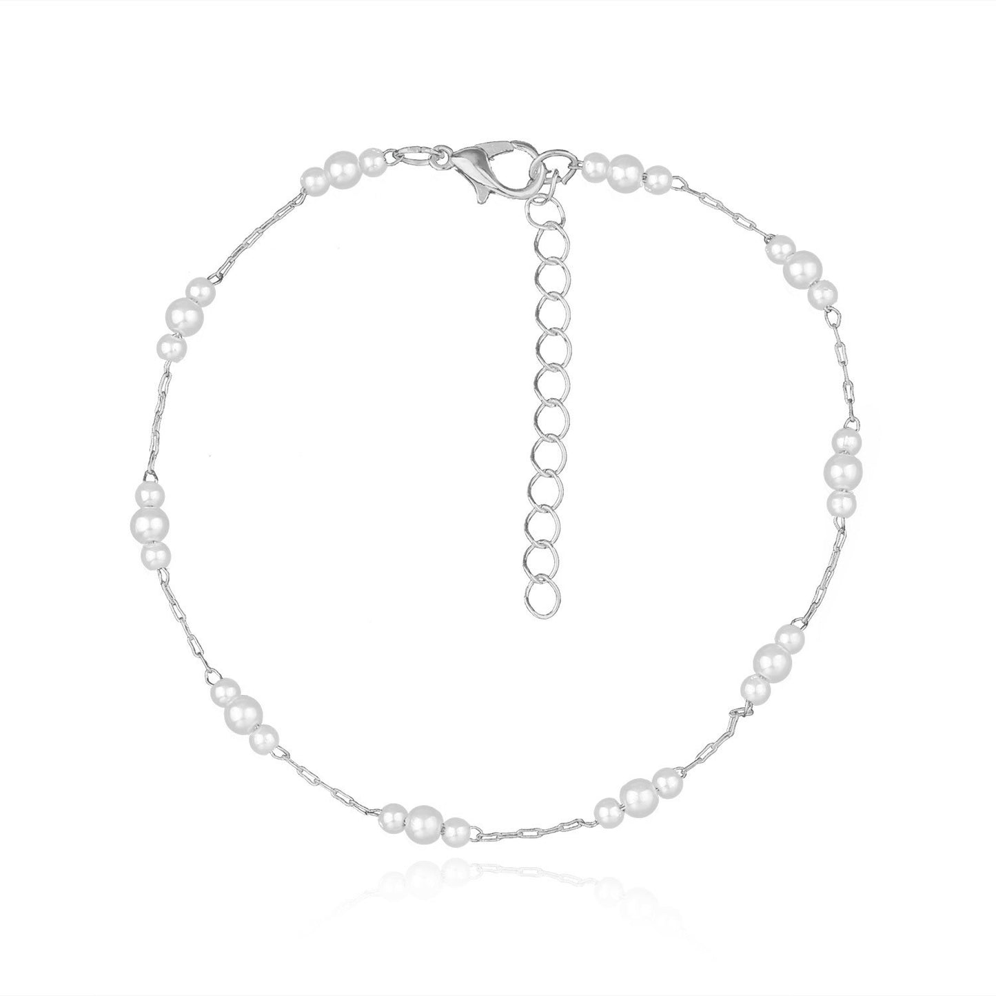 Minimalist Alloy Geometric Anklet for Women