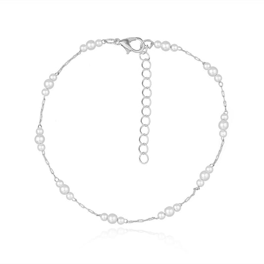Minimalist Alloy Geometric Anklet for Women