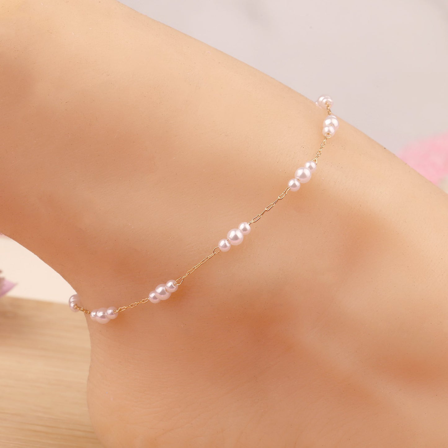 Minimalist Alloy Geometric Anklet for Women