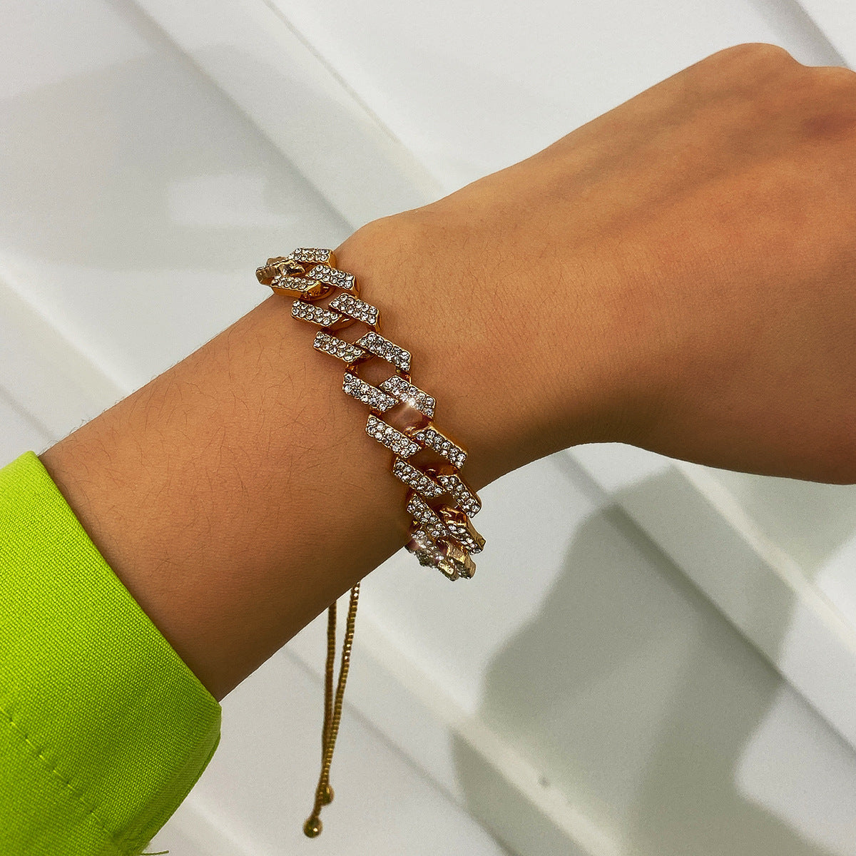 Collana a Catena a Cavo in Lega Geometrica Minimalista Punk da Donna, Gioielli Placcati, Pezzo Accattivante di Tendenza