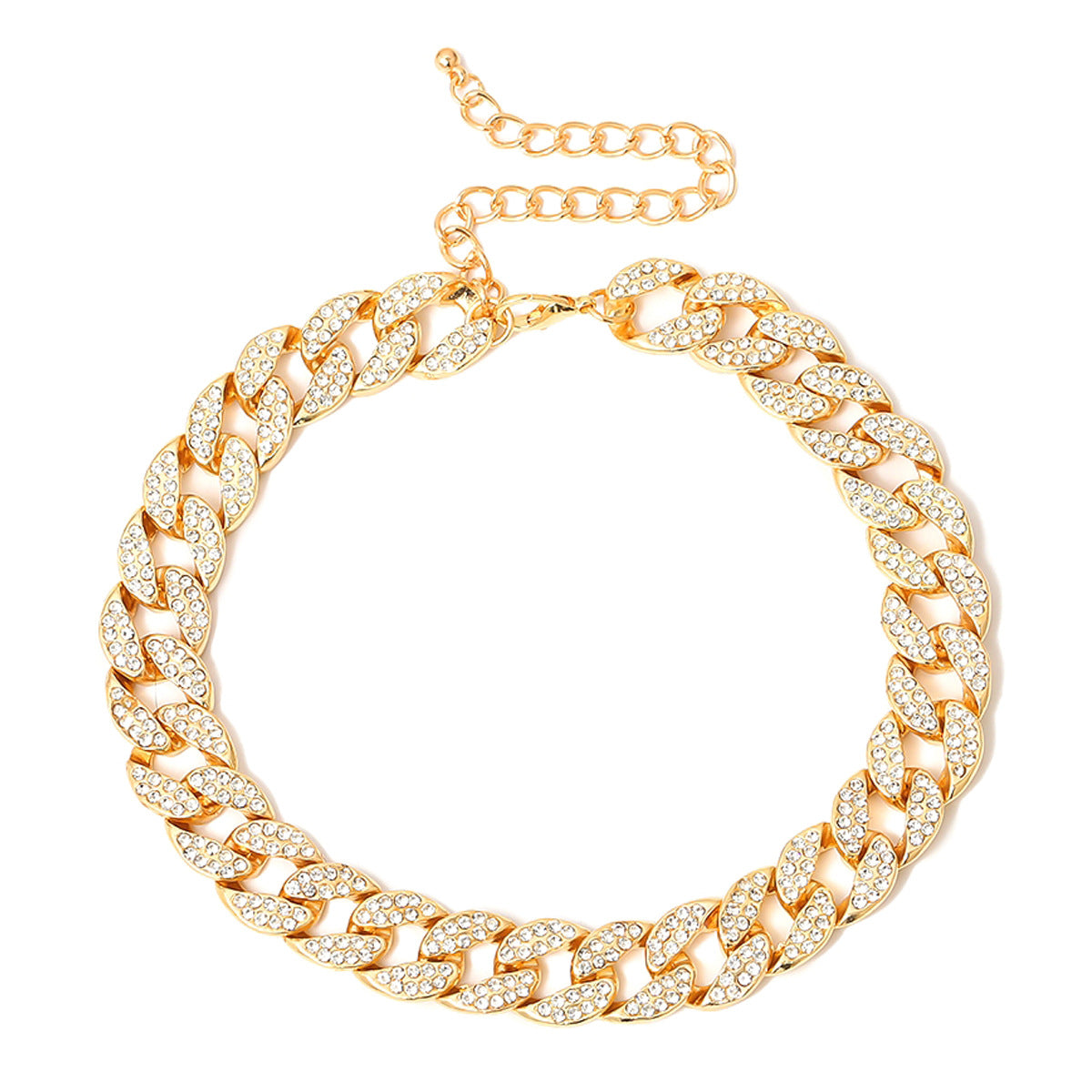 Collana a Catena a Cavo in Lega Geometrica Minimalista Punk da Donna, Gioielli Placcati, Pezzo Accattivante di Tendenza