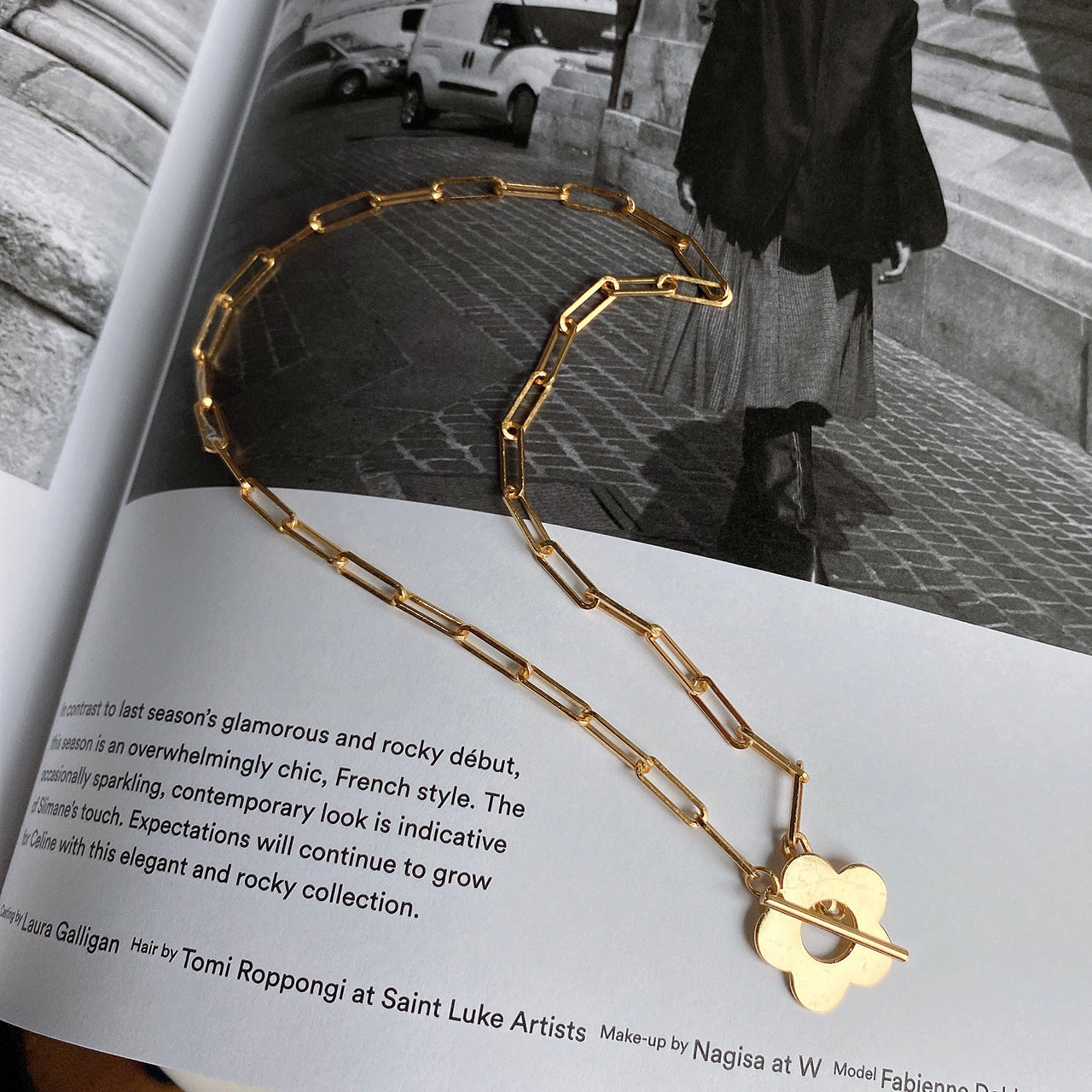Minimalist 925 Sterling Silver Gold Plated Floral Pendant Necklace for Women