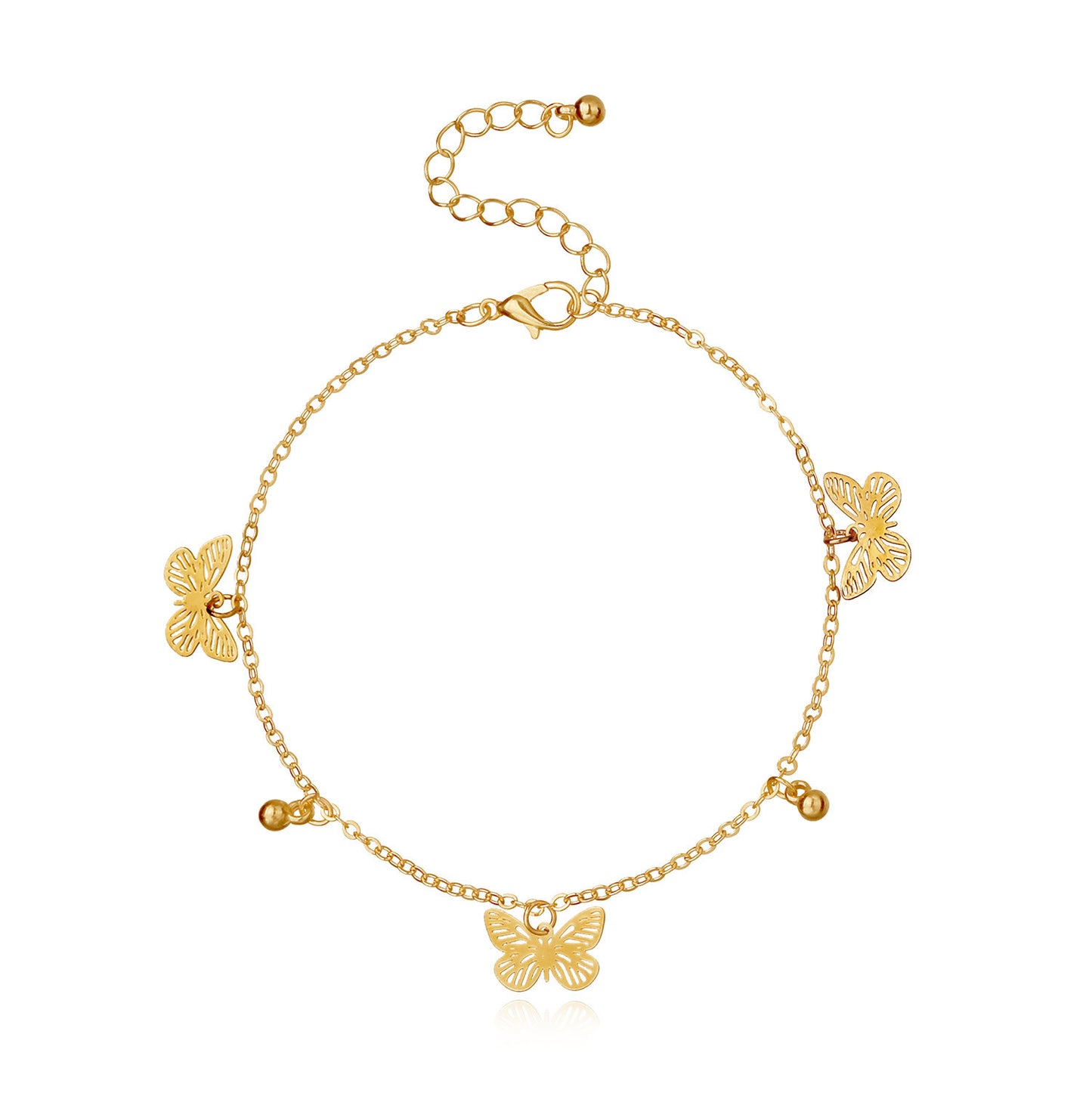 Butterfly Geometric Minimalist Alloy Anklet for Women