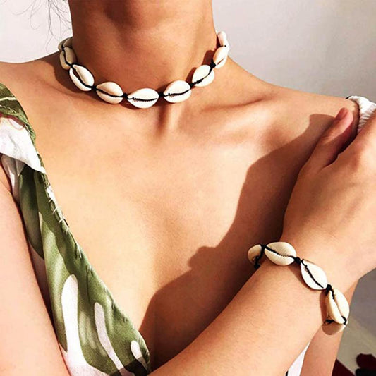 Hawaiian Casual Handmade Shell Short Clavicle Necklace