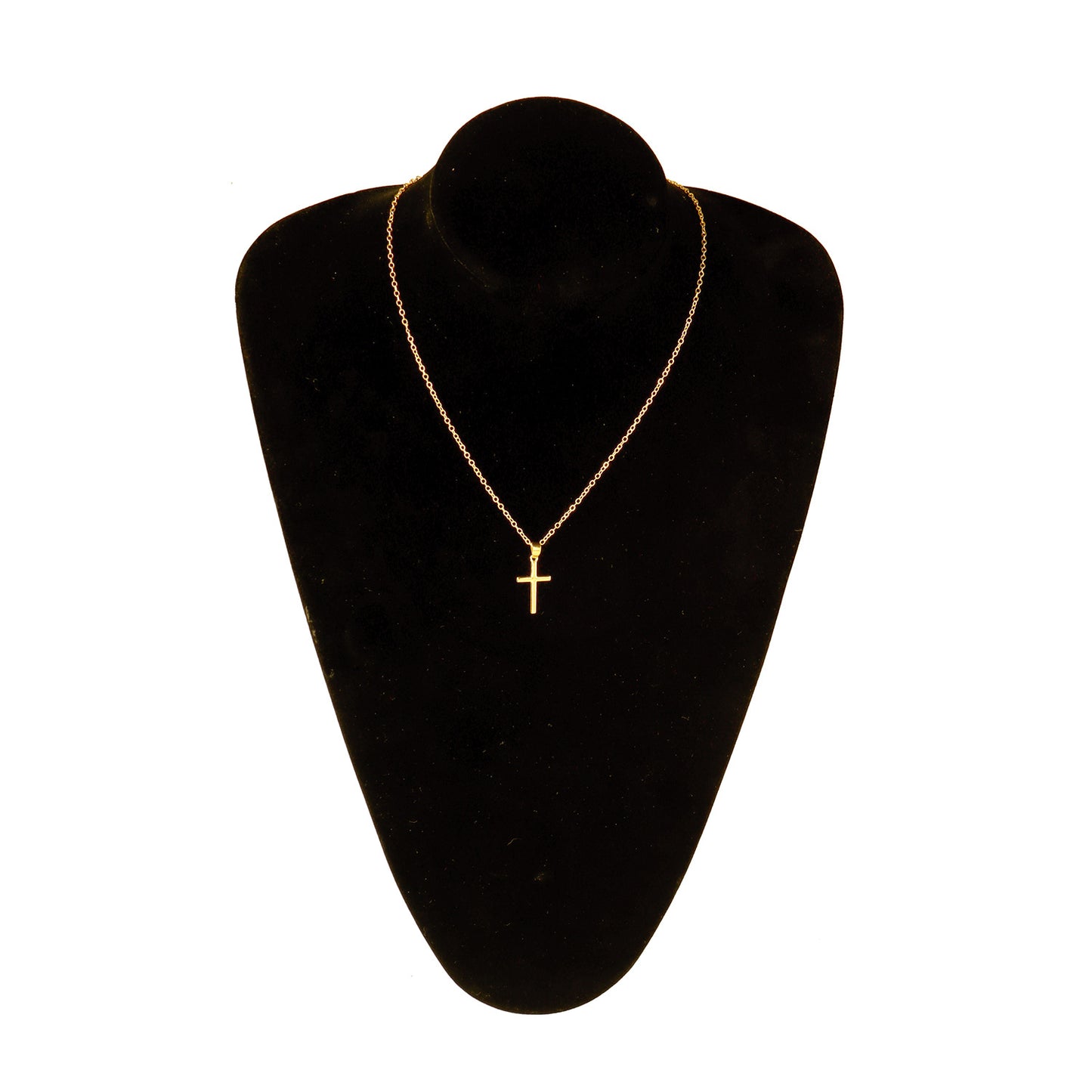 Women's Alloy Long Clavicle Necklace with Cross Pendant Plated Finish