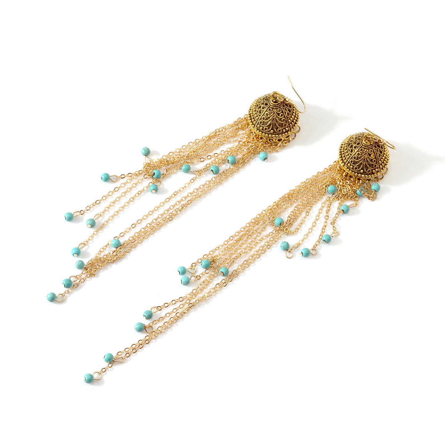 Geometric Alloy Earrings for Women, Plated Fashion Jewelry, Natural Style, Fresh Sweet Design