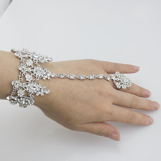 Personalized Rhinestone Inlaid Alloy Butterfly Bracelet for Women
