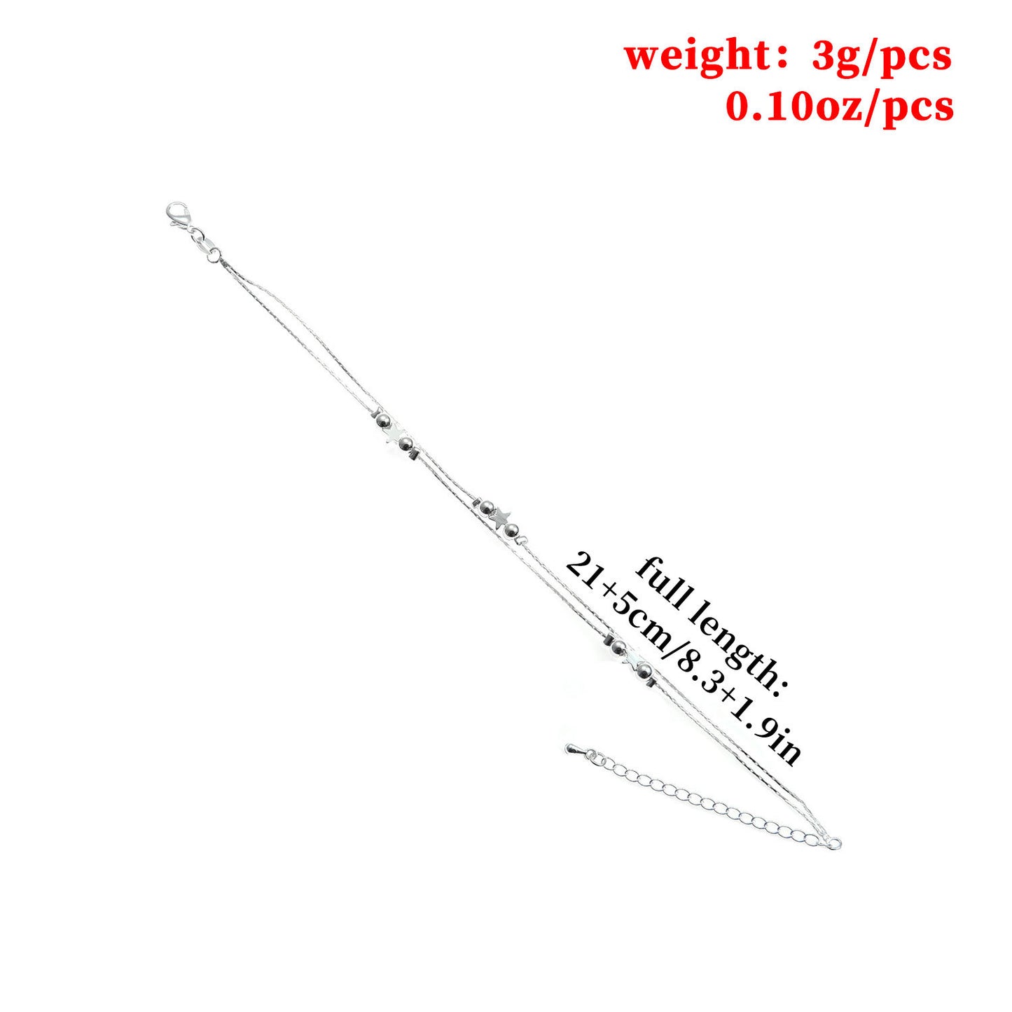 Minimalist Star Geometric Alloy Women's Foot Chain, Fashion Beach Jewelry for Travel Gift, Wedding Anniversary, Employee Appreciation
