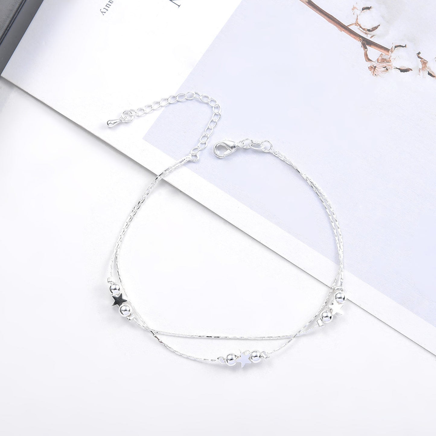Minimalist Star Geometric Alloy Women's Foot Chain, Fashion Beach Jewelry for Travel Gift, Wedding Anniversary, Employee Appreciation