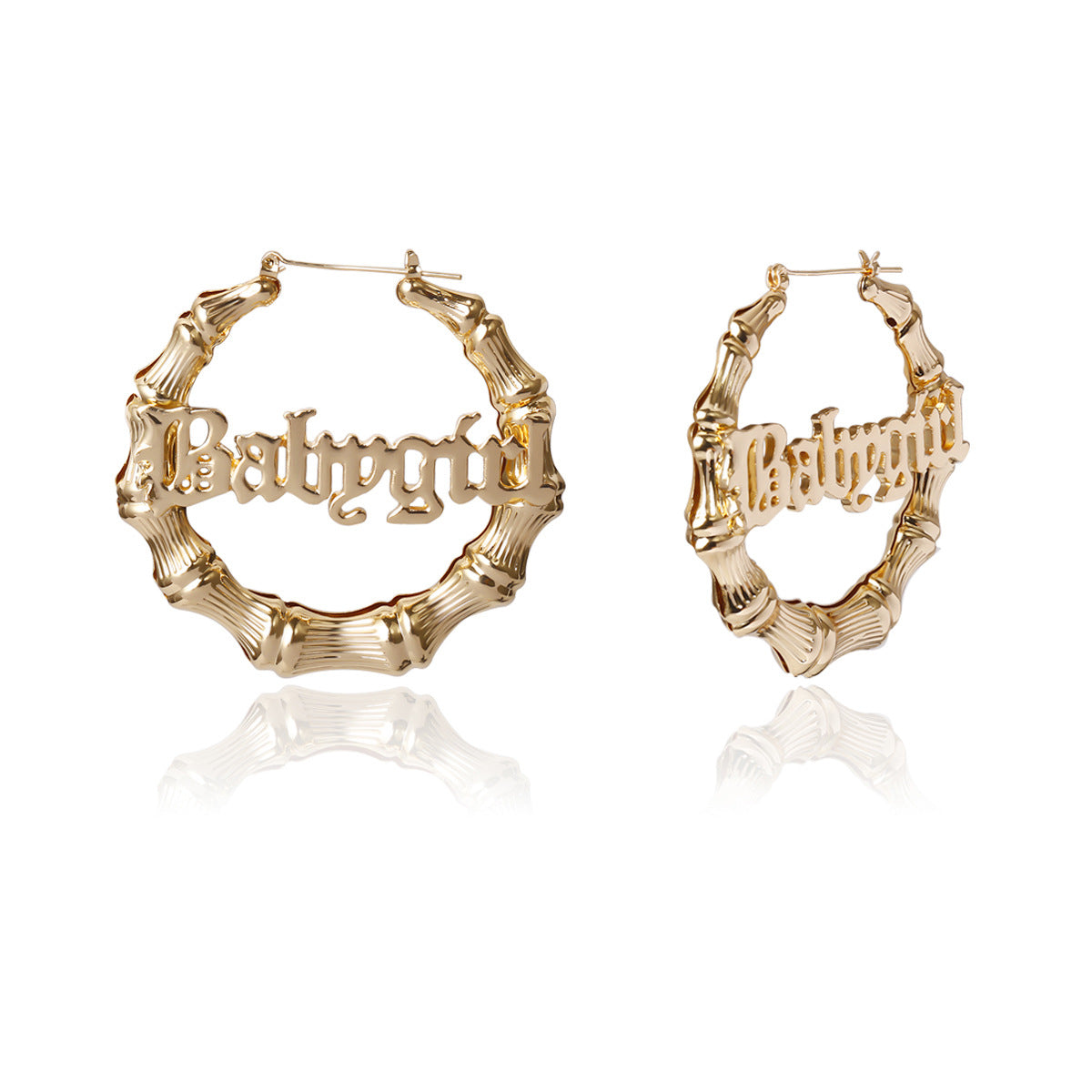 Hollow Letter and Heart Alloy Plated Earrings for Women