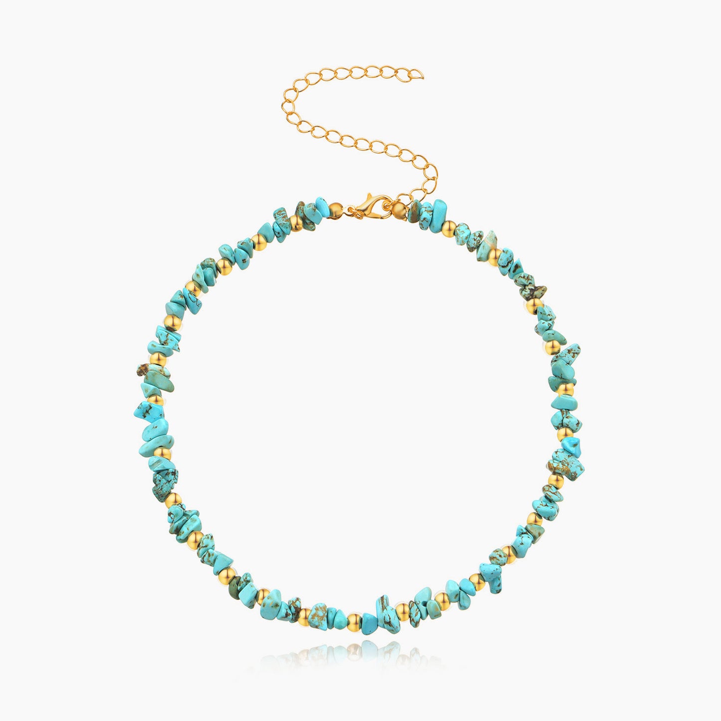 Transparent Rhinestone Geometric Alloy Necklace for Women - Sweet Fresh Style, Cross Chain Design