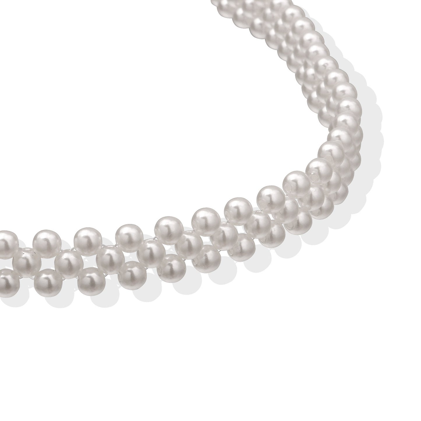 Geometric Pearl Necklace for Women, Handmade Fashion Jewelry, Elegant Choker, Trendy Statement Piece