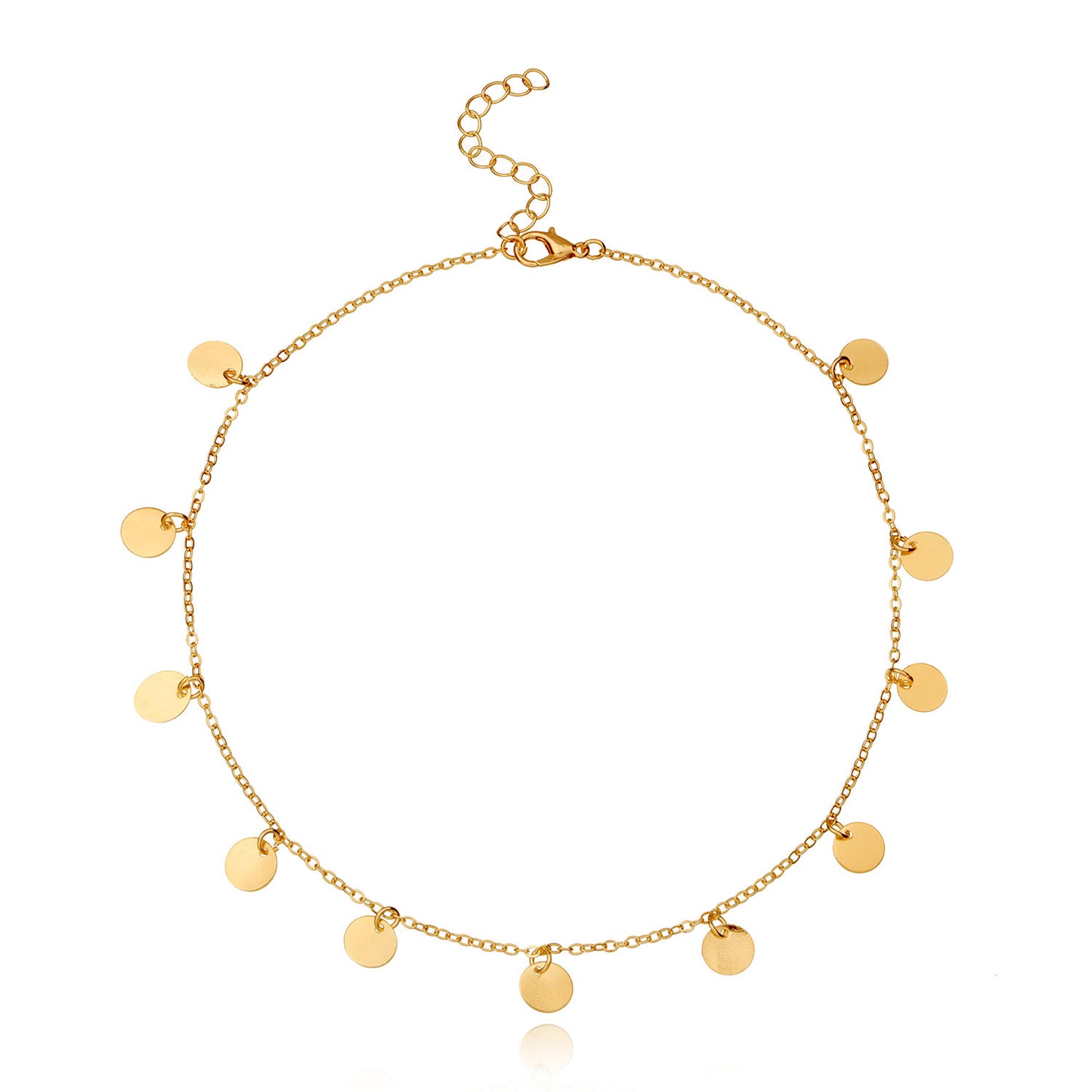 Minimalist Fashion Geometric Alloy Pendant Necklace for Women, Cross Chain Plated Jewelry, Spring Summer Versatile Accessory