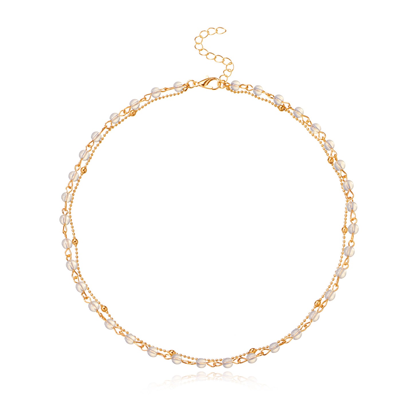 Minimalist Geometric Pendant Necklace for Women Alloy Locket Chain Adjustable Collar Necklace