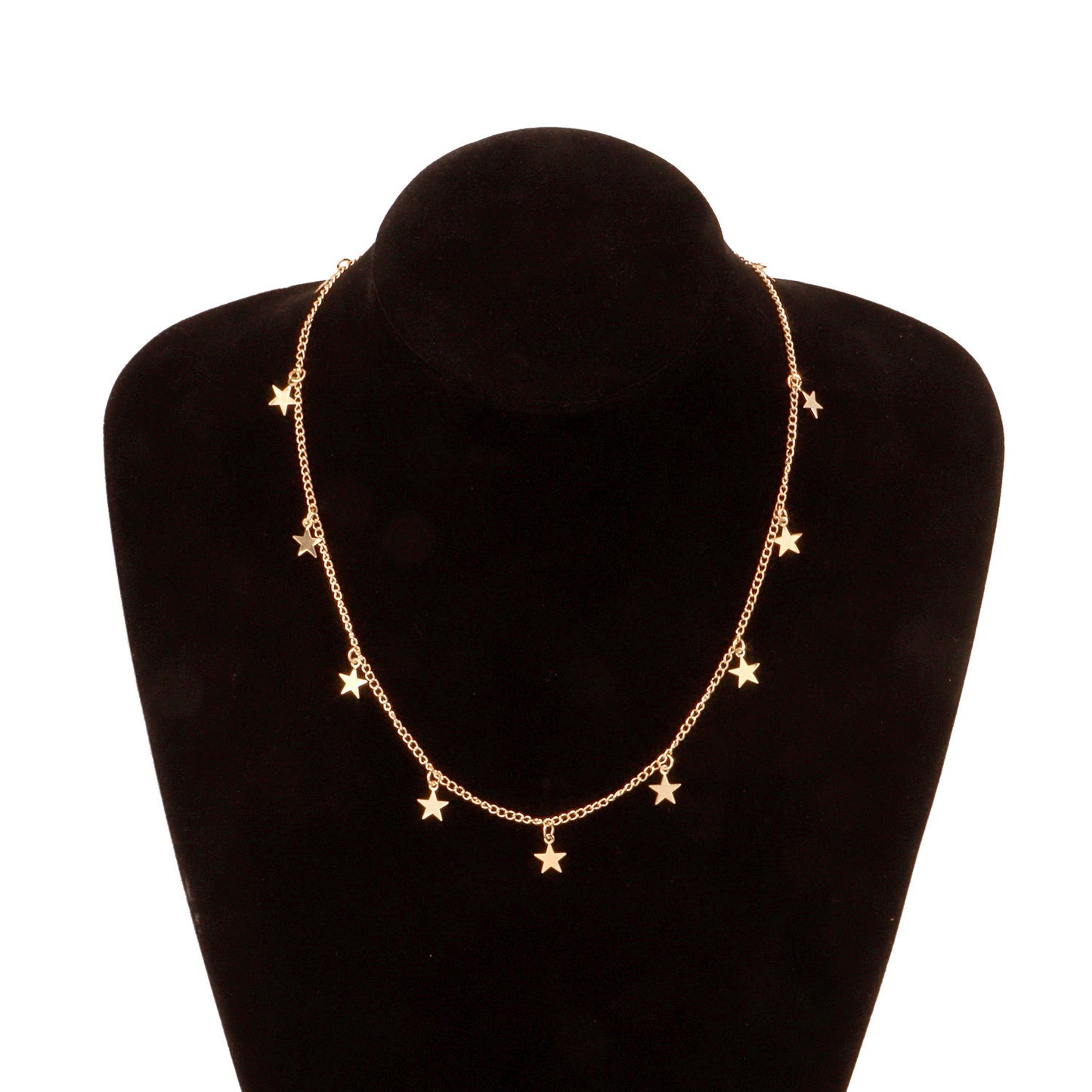Minimalist Western Style Women's Alloy Plated Long Necklace with Star Pendant