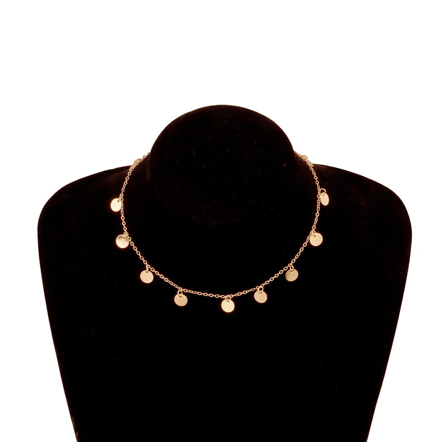 Minimalist Fashion Geometric Alloy Pendant Necklace for Women, Cross Chain Plated Jewelry, Spring Summer Versatile Accessory