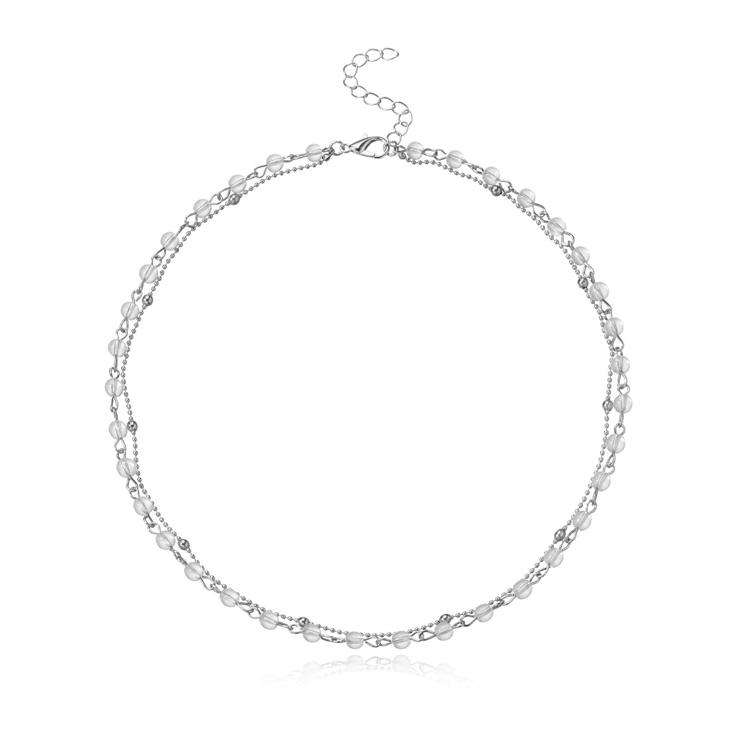 Minimalist Geometric Pendant Necklace for Women Alloy Locket Chain Adjustable Collar Necklace