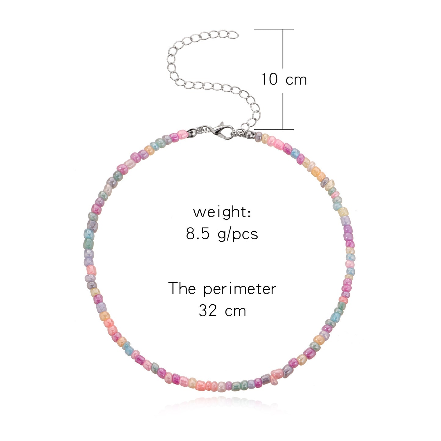 Bohemian Women's Geometric Seed Beads Necklace Cord Choker