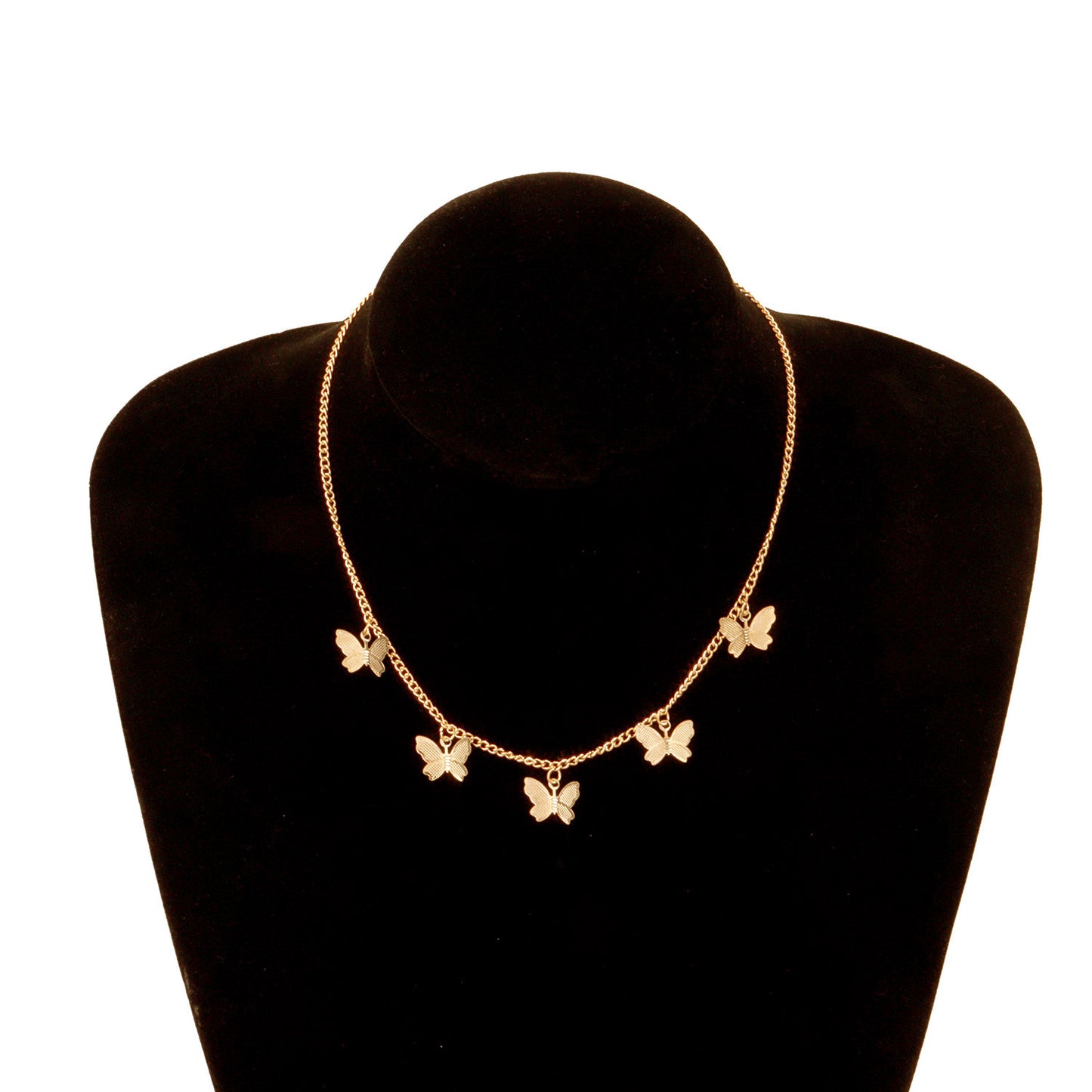 Women's Alloy Butterfly Pendant Necklace Fashion Casual Cross Chain Jewelry