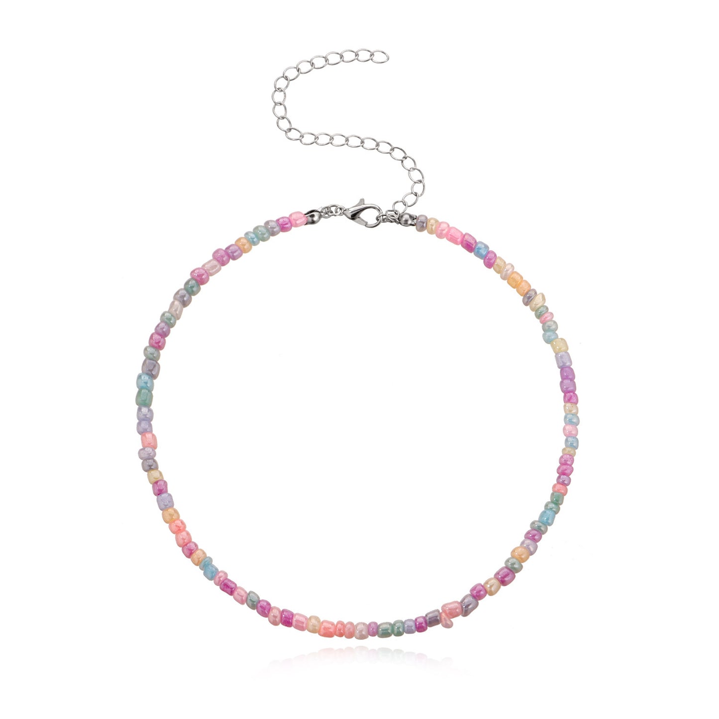 Bohemian Women's Geometric Seed Beads Necklace Cord Choker