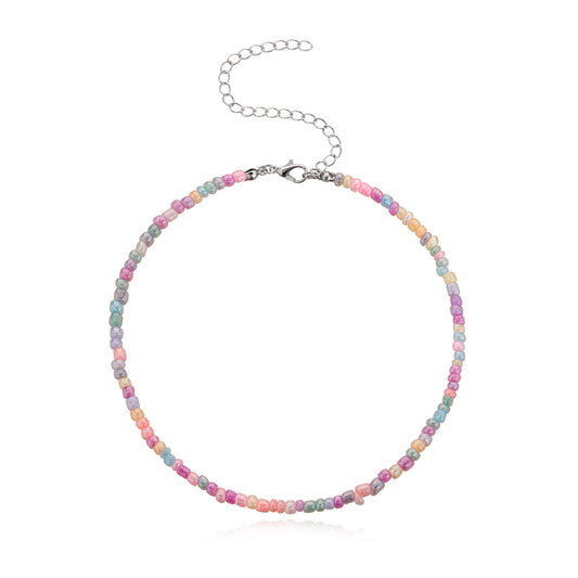 Bohemian Women's Geometric Seed Beads Necklace Cord Choker
