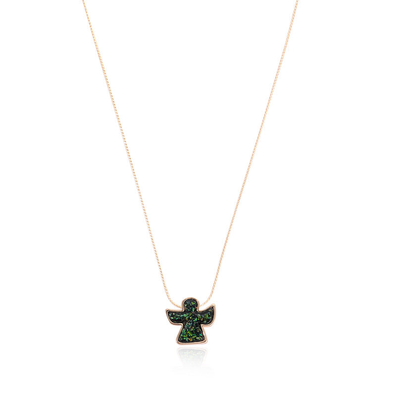 Collana da Donna con Ciondolo a Colomba in Lega Stile Europeo, Catena a Sfere Rotonde, Placcata, Gioielli alla Moda