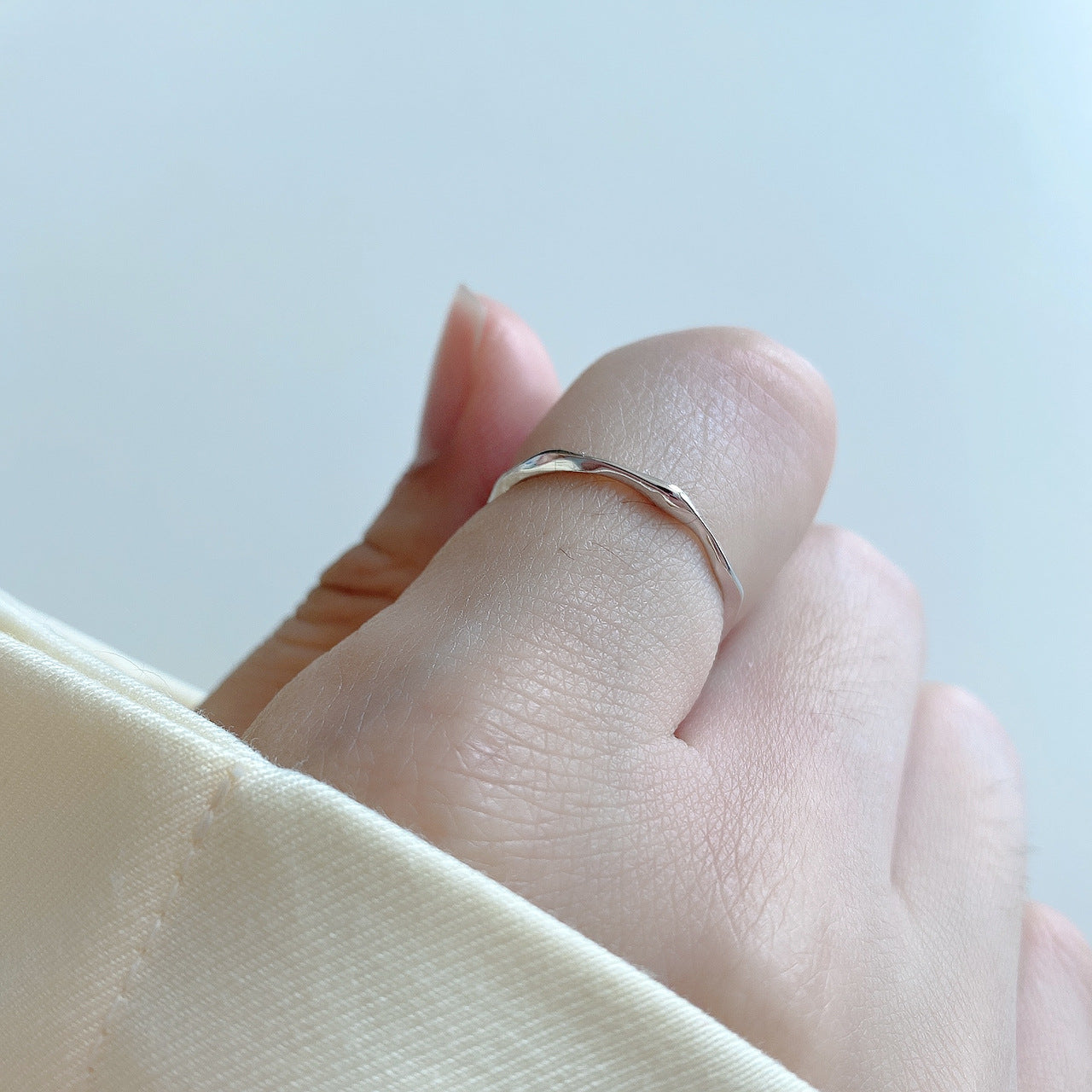 Minimalist Heart Shape Sterling Silver Ring for Women, Irregular Design, Fresh Sweet Style, 925 Silver, Zerohalf