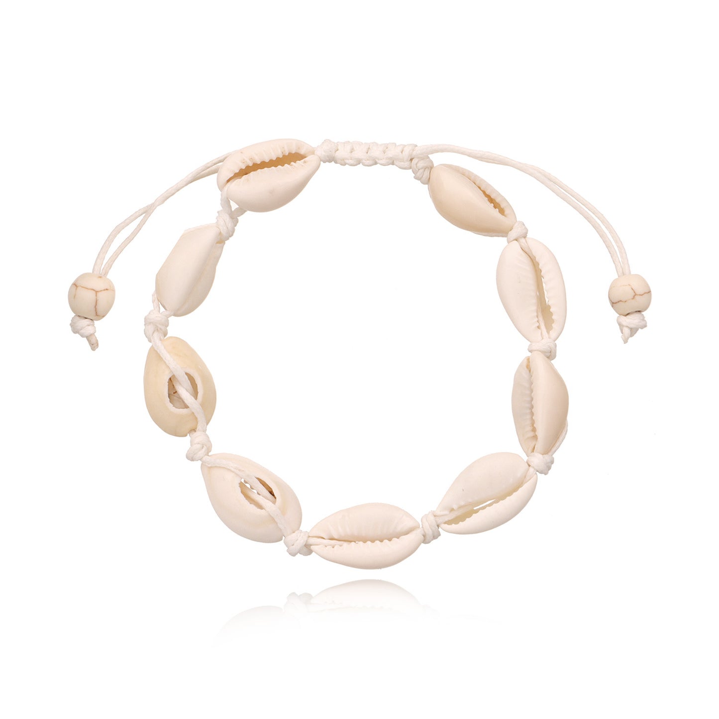 Minimalist Natural Floral Shell Anklet for Women