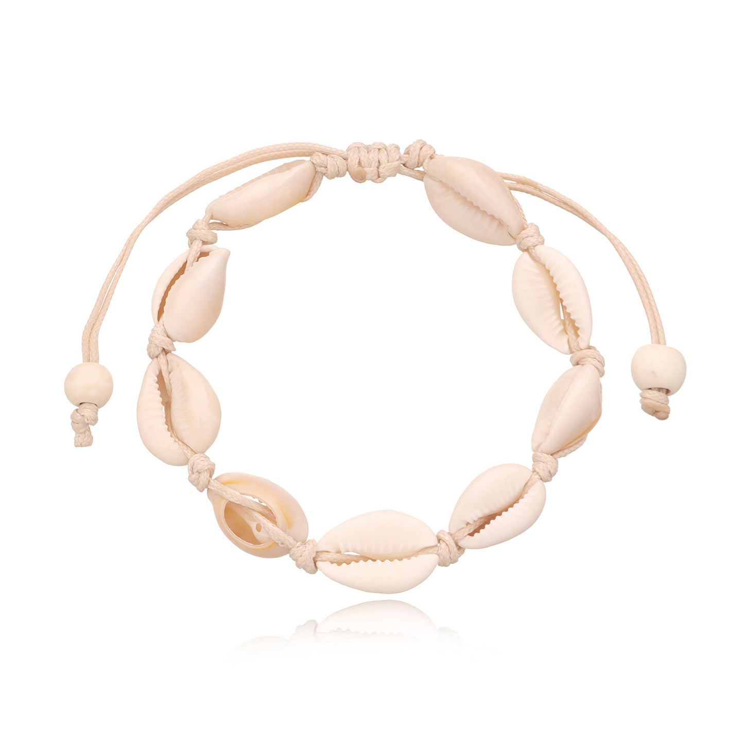 Minimalist Natural Floral Shell Anklet for Women