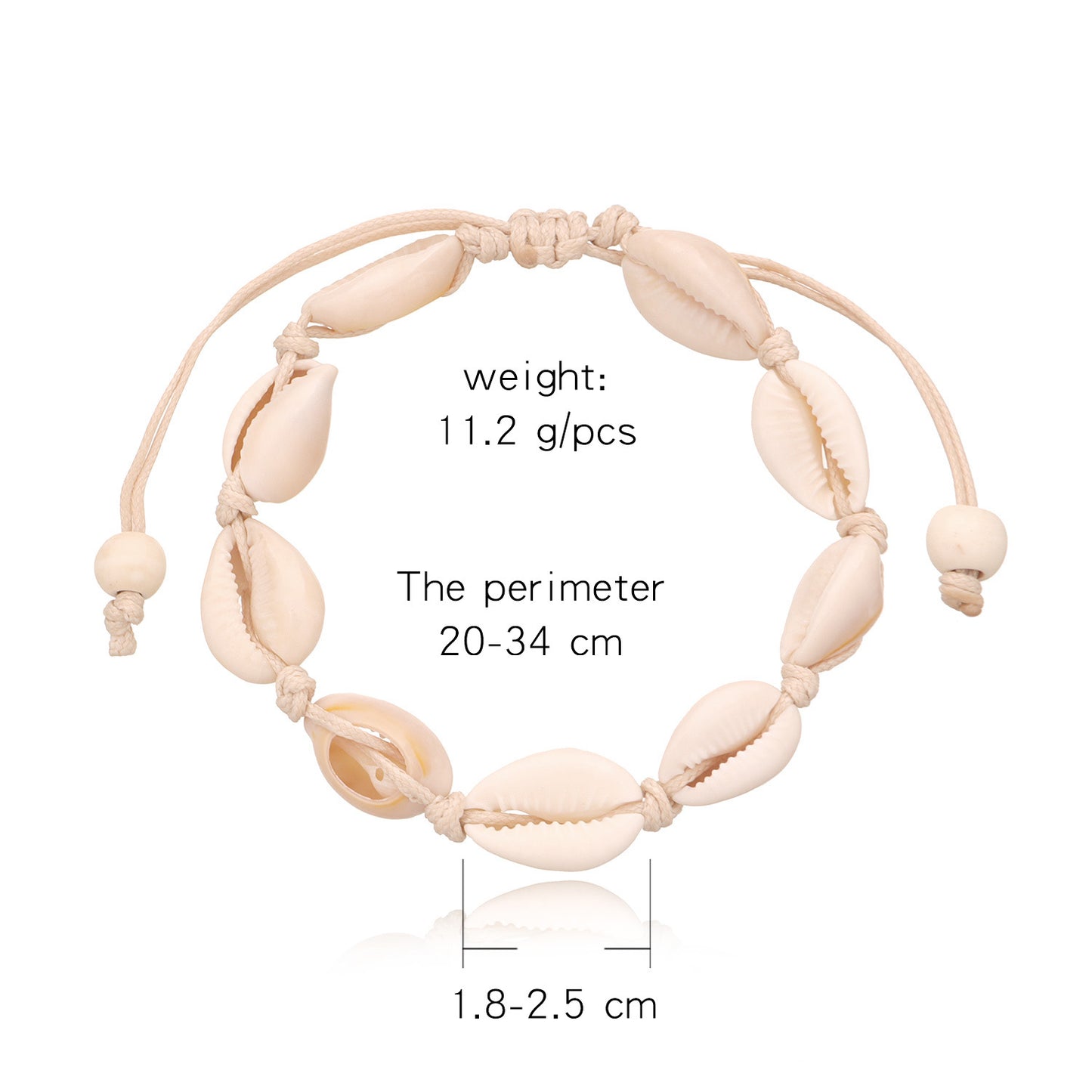 Minimalist Natural Floral Shell Anklet for Women