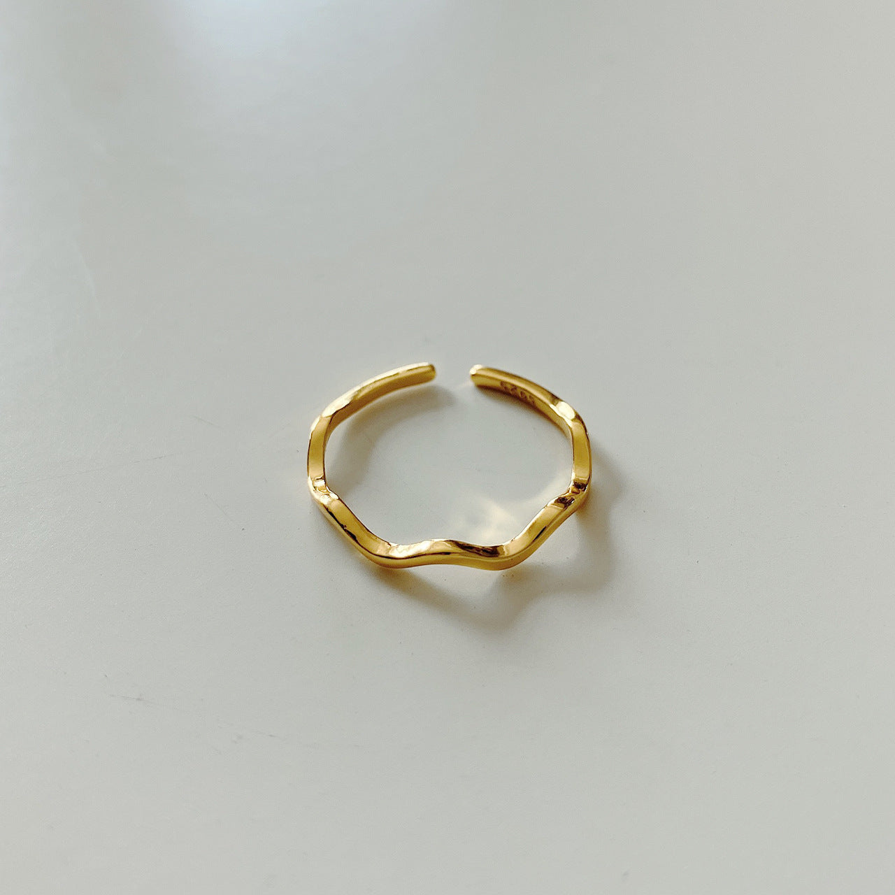 Minimalist 925 Sterling Silver Heart Geometric Ring for Women