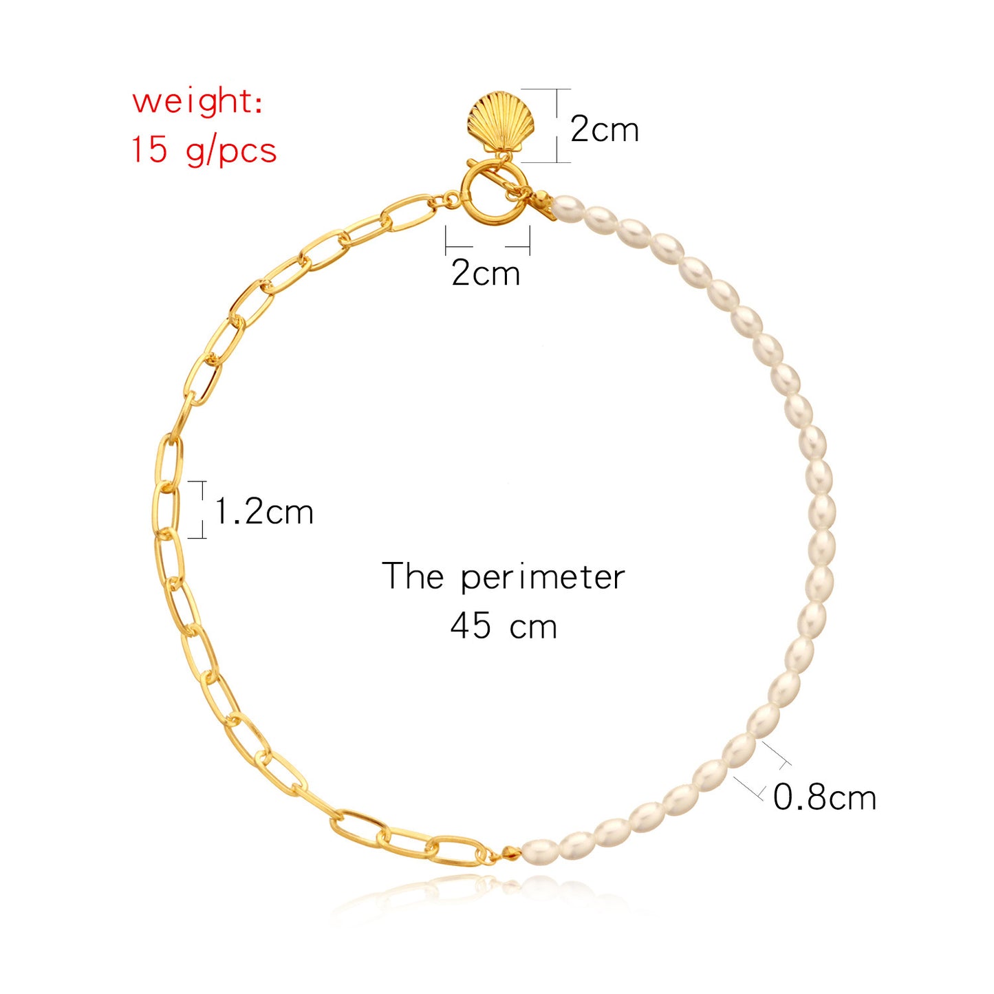 Women's Alloy Shell Pendant Necklace Minimalist Trendy Lock Chain Jewelry