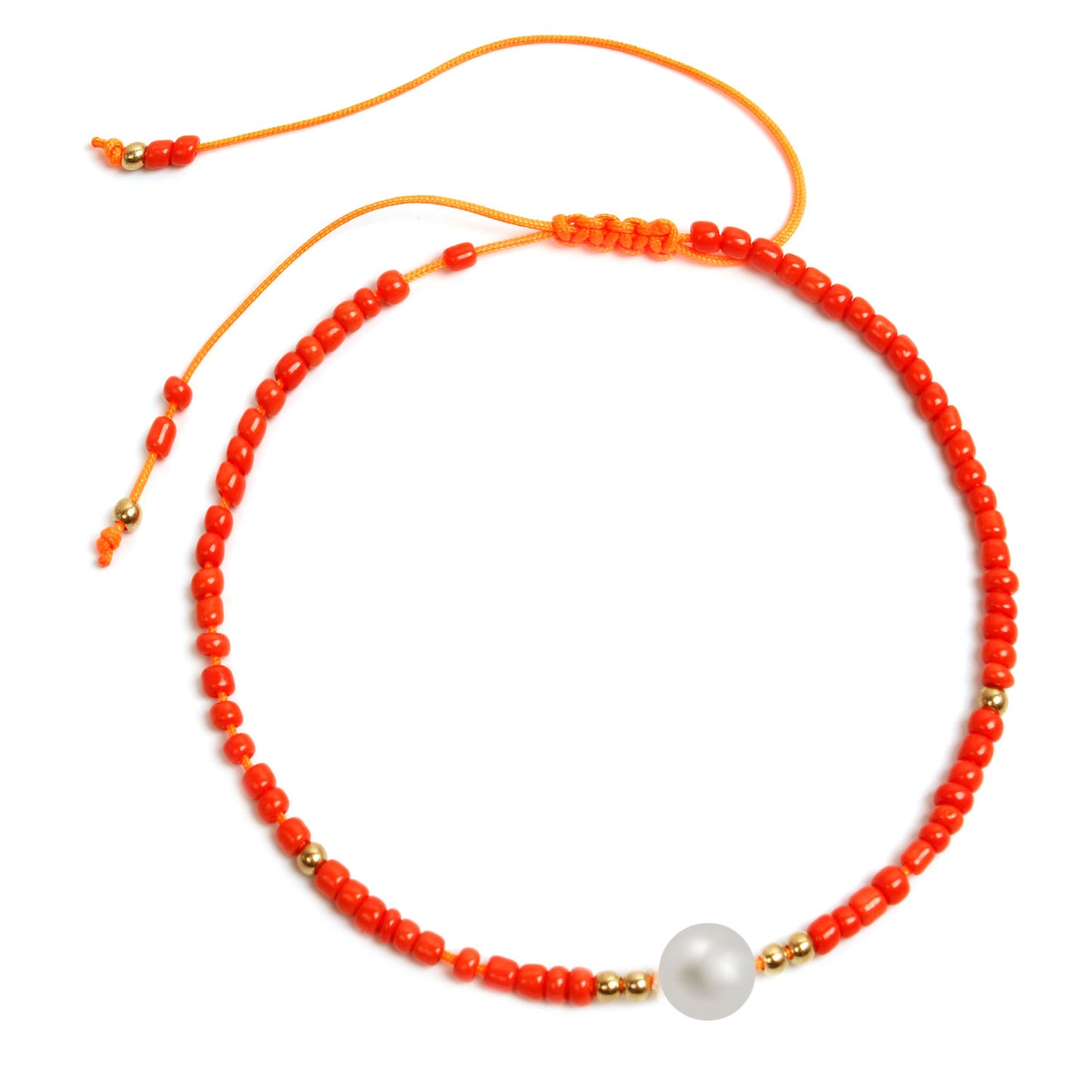 Hand-threaded Colorful Seed Bead and Pearl Bracelet for Women Geometric Minimalist Fashion Bracelet