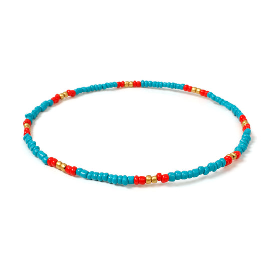 Collar geométrico de cuentas de semillas hecho a mano para mujer