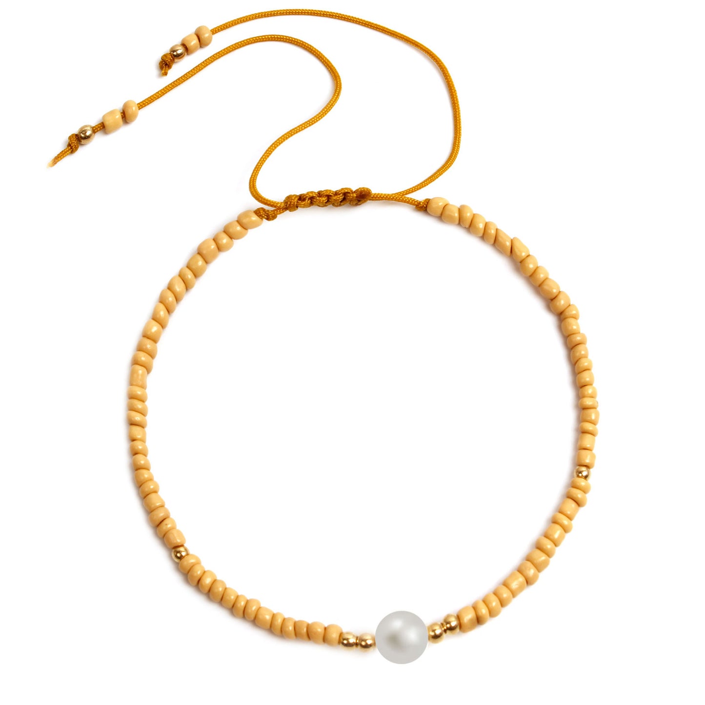 Hand-threaded Colorful Seed Bead and Pearl Bracelet for Women Geometric Minimalist Fashion Bracelet
