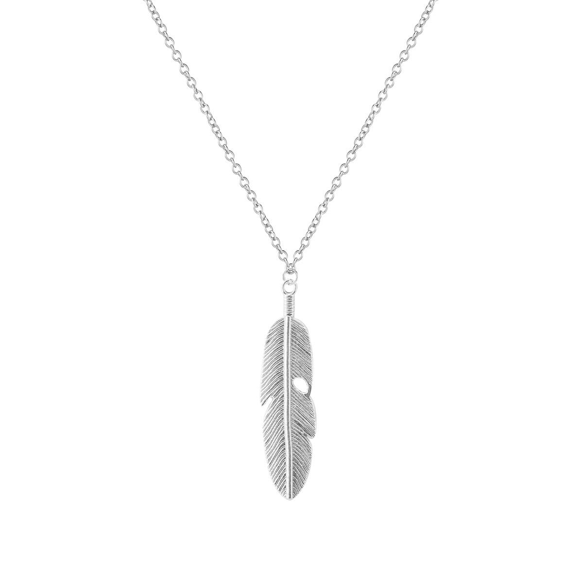 Bohemian Vintage Leaf Pendant Necklace with Cross Chain