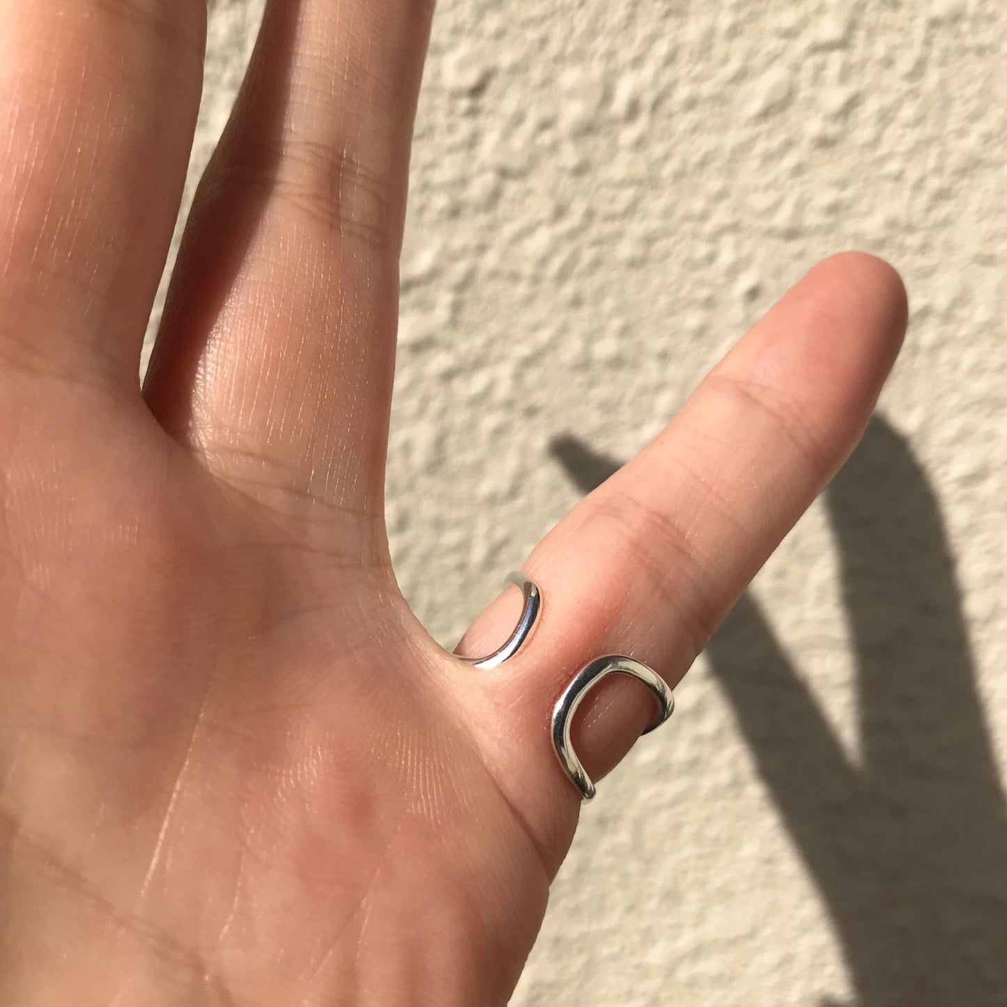 Anello minimalista da donna in argento Sterling 925 a forma di cuore