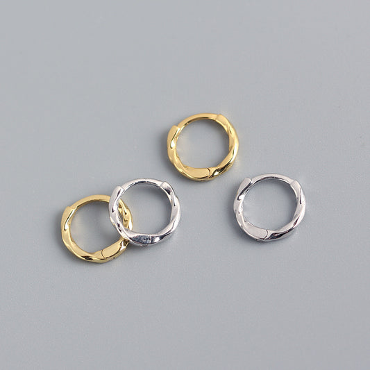 Orecchino Ear Cuff da Donna Minimalista Geometico in Argento Sterling 925 Placcato