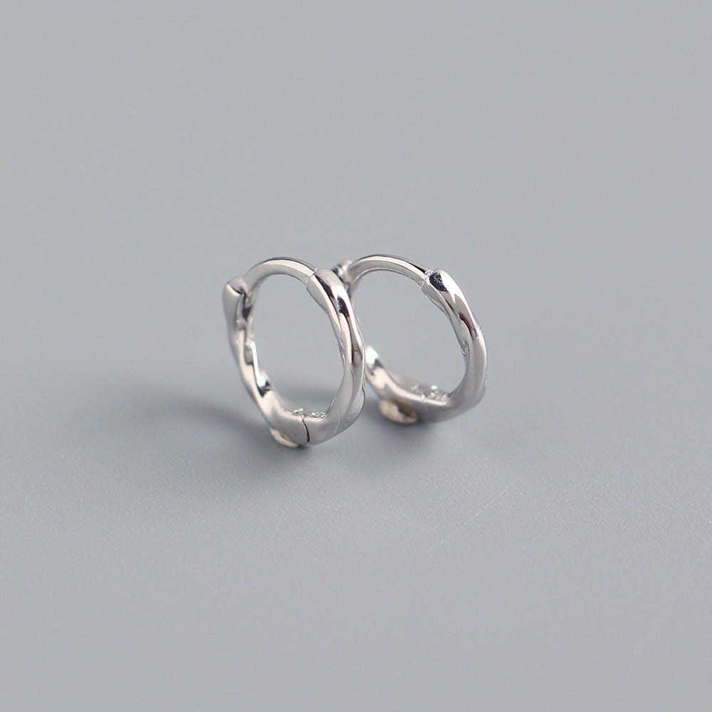 Orecchino Ear Cuff da Donna Minimalista Geometico in Argento Sterling 925 Placcato