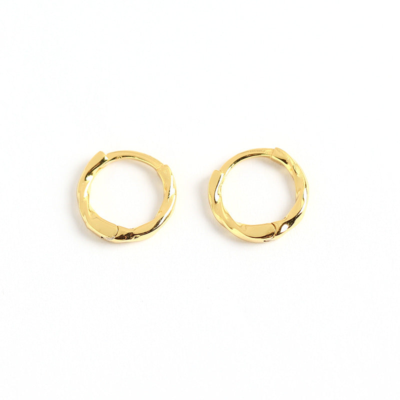 Orecchino Ear Cuff da Donna Minimalista Geometico in Argento Sterling 925 Placcato