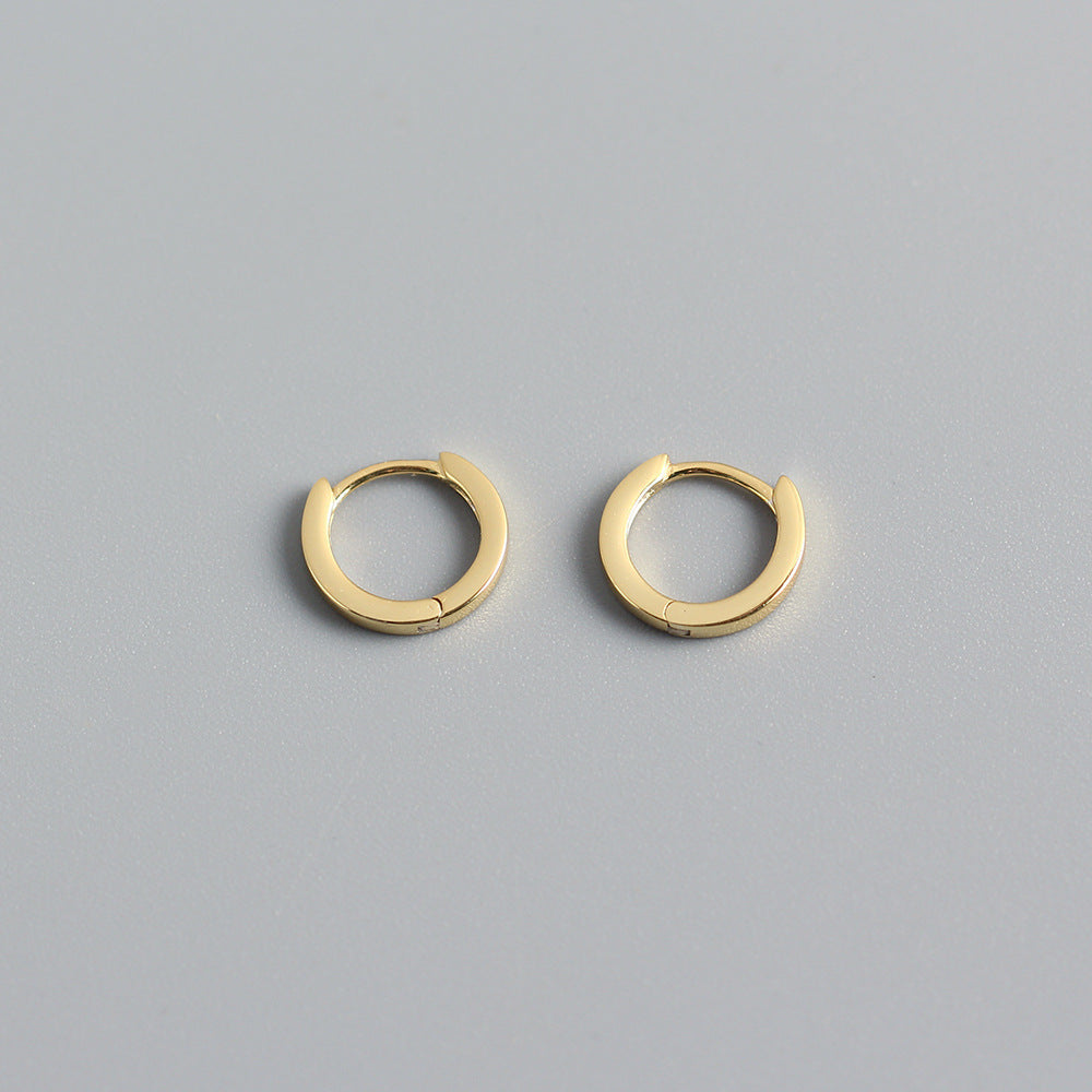 Minimalist Sterling Silver Geometric Ear Clip Earrings for Unisex - S925 Silver Plated, Trendy Fashion Accessory