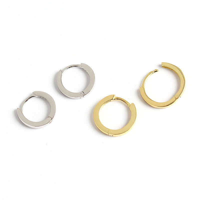 Minimalist Sterling Silver Geometric Ear Clip Earrings for Unisex - S925 Silver Plated, Trendy Fashion Accessory