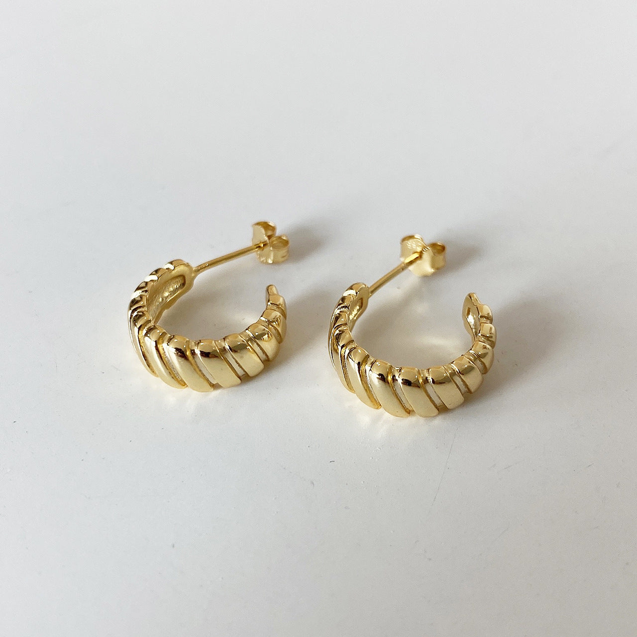 Orecchini a goccia geometrici minimalisti da donna in argento sterling 925 con intarsio in perle