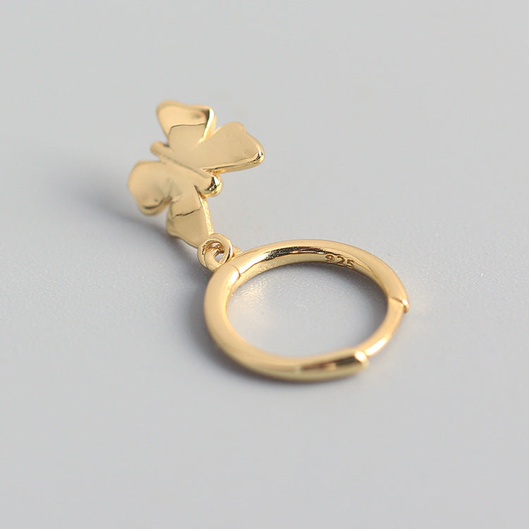 Minimalist Sweet 925 Sterling Silver Butterfly Earrings for Women