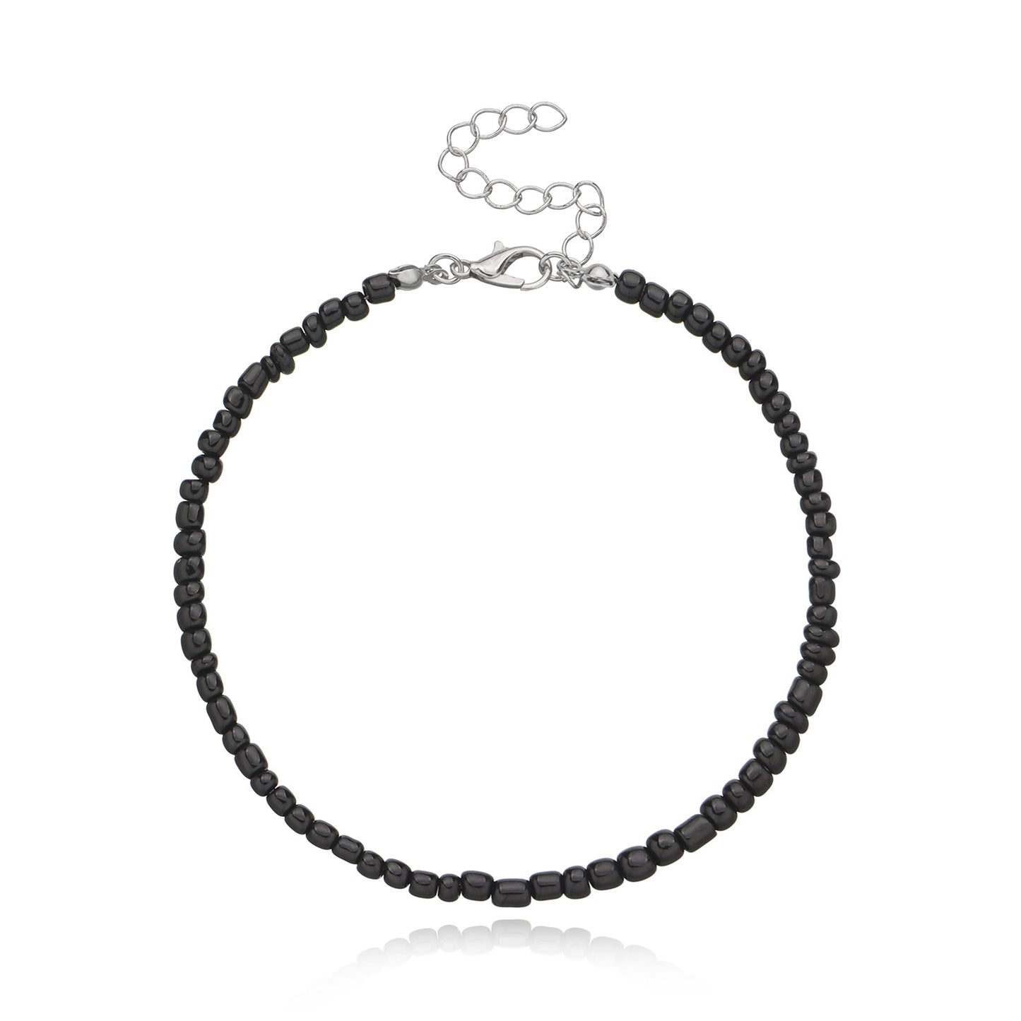 Handmade Geometric Glass Beads Anklet for Women Adjustable