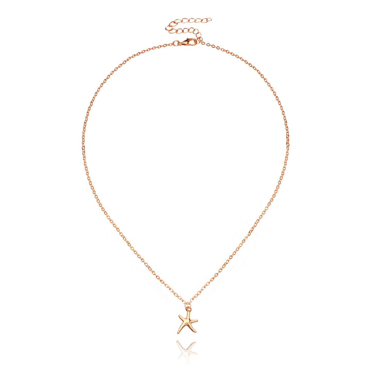 Minimalist Geometric Star Pendant Necklace for Women Alloy Plated Fashion Jewelry