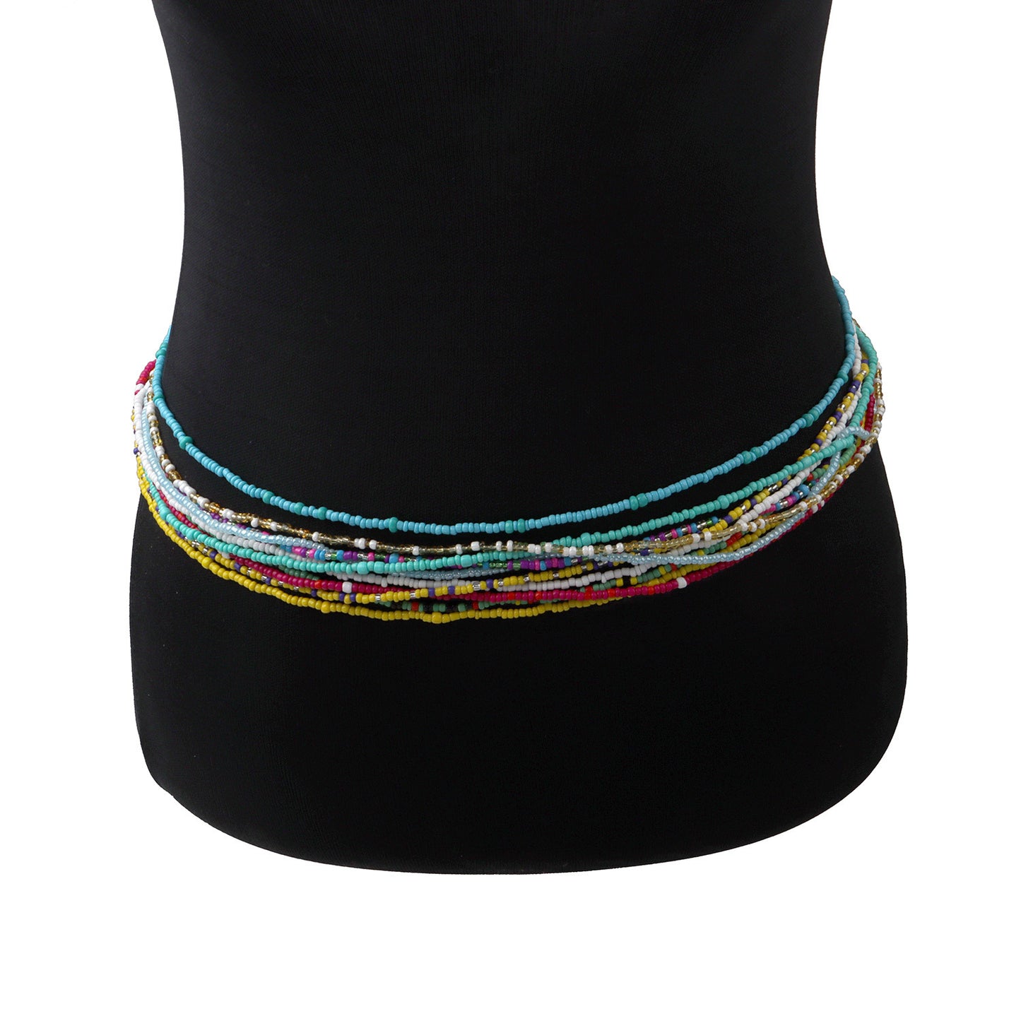 Women's Punk Bohemian Beach Body Chain with Coral Beads, Adjustable Waist Chain, Summer Fashion Accessory