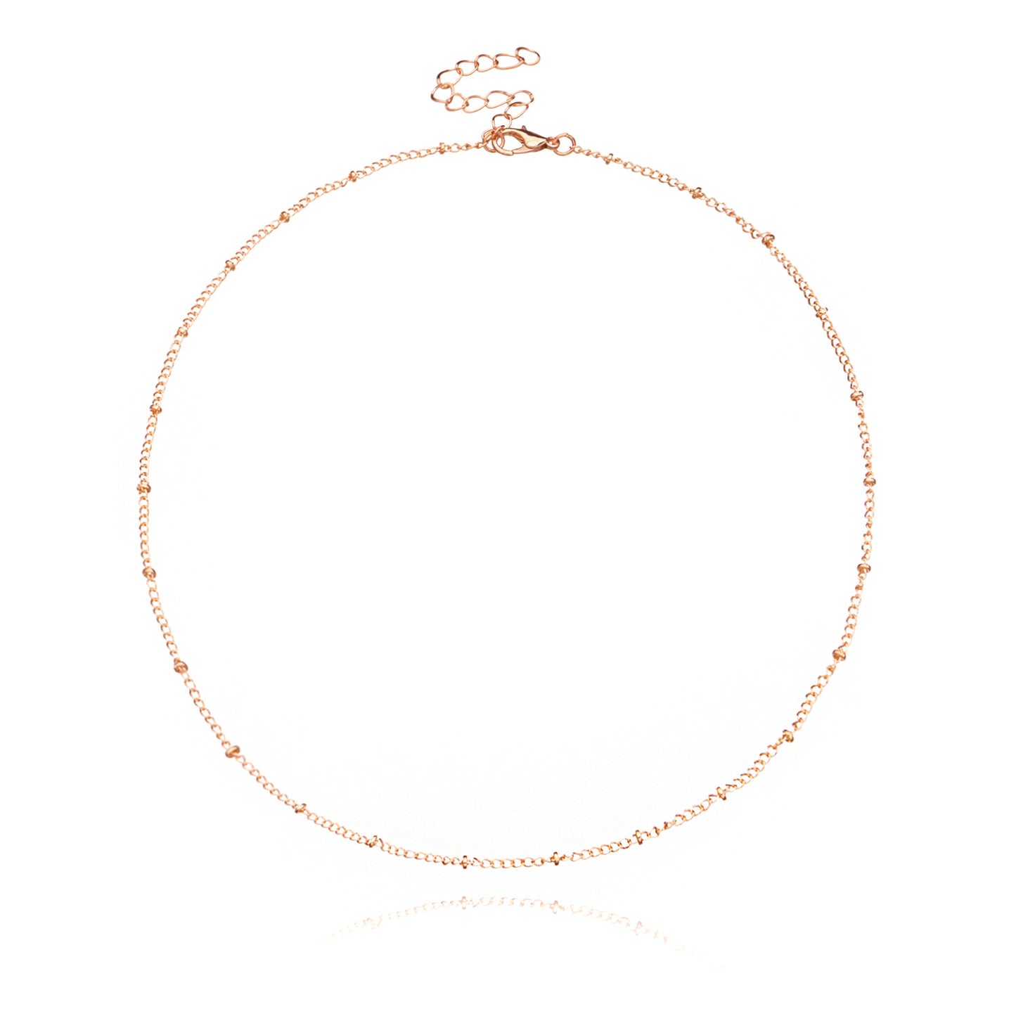 Collana corta minimalista da donna in lega geometrica con catena a croce