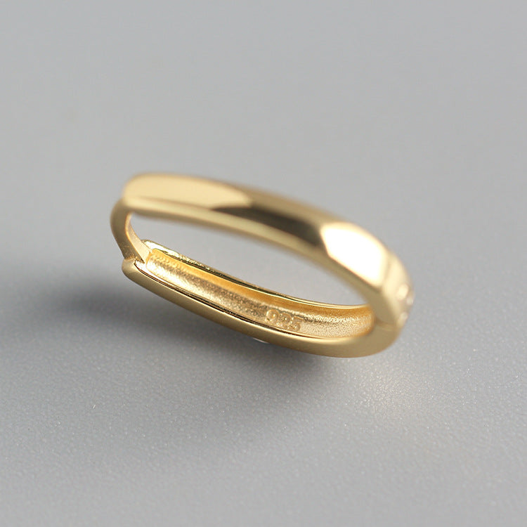 S925 Sterling Silver U-Shaped Minimalist Earrings Fashion Casual Jewelry