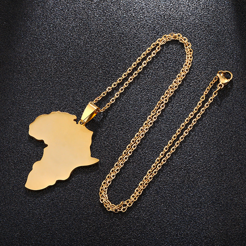 Collana unisex a catena a O placcata oro in acciaio al titanio con forma geometrica e stile casual